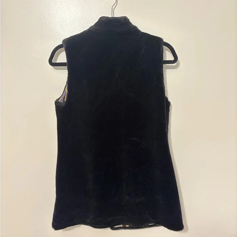 Women's black velvet vest S - Picture 3 of 10